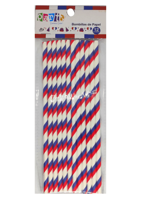 BOMBILLAS PAPEL TRICOLOR 12UN
