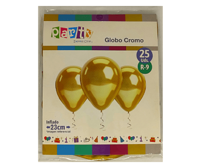 GLOBO N9 CROMO DORADO 25U