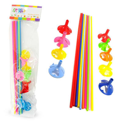 VARILLAS GLOBOS COLORES X10 30 CM