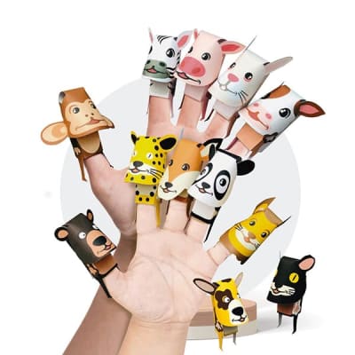 SET TITERES DE DEDOS ANIMALES 12 FIGURAS