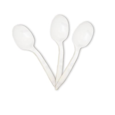 CUCHARA PLASTICA SOPA BLANCA 10 UN
