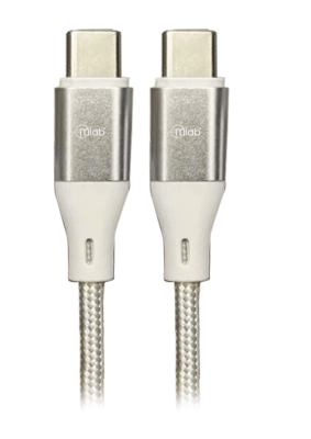 CABLE TIPO C A TIPO C SILVER 1 MTS