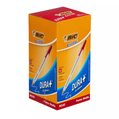 CAJA LAPIZ PASTA CLASICA ROJA 50 UNIDADES