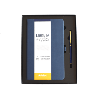 CAJA LIBRETA DE NOTAS A5 CON LAPICERA