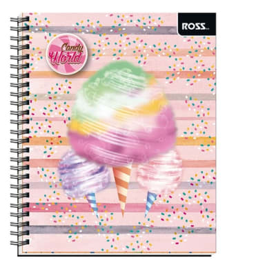 CUADERNO UNIVERSITARIO TS/ED CANDY WORLD 100 HJS 7MM