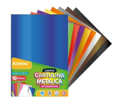 EST CARTULINA METALICA AUTOADH 10 COL A4
