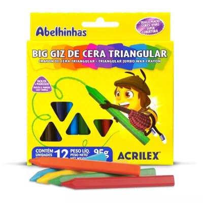 LAPICES CERA TRIANG 12 COL AC