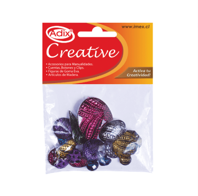 CUENTA PLASTICA  SURTIDA 20UNID ADIX