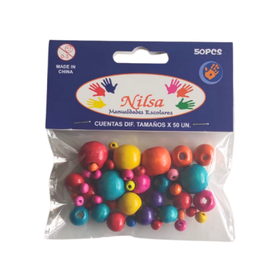 CUENTAS DE MADERA DIF TAMAÑOS