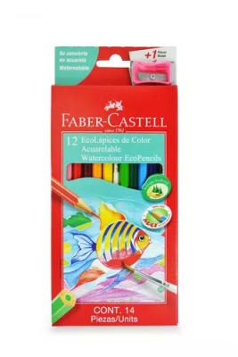 LAPICES COLOR ACUARELABLES 12 UNID