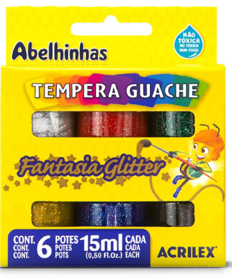 TEMPERA GLITTER 6 COL