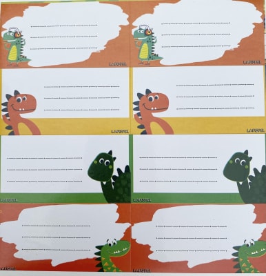 ETIQUETA ESCOLAR DINOSAURIO 8UNID