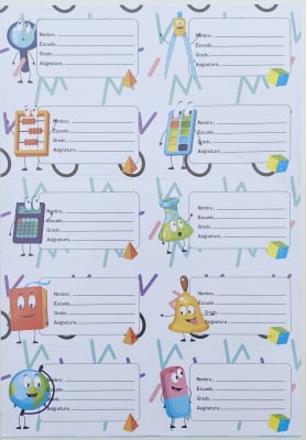 ETIQUETA ESCOLAR CIENCIA 10UNID