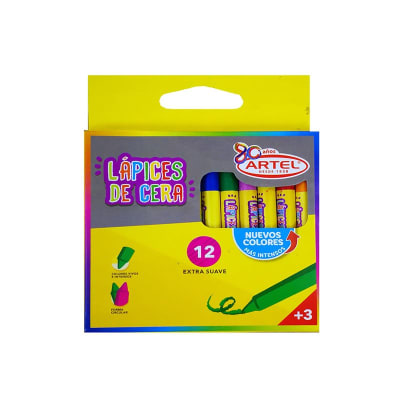 LAPICES DE CERA 12 COLORES ARTEL