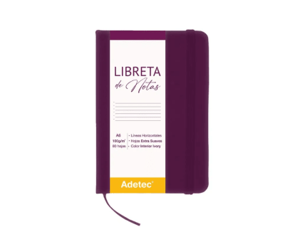 LIBRETA DE NOTAS A6 80hjs