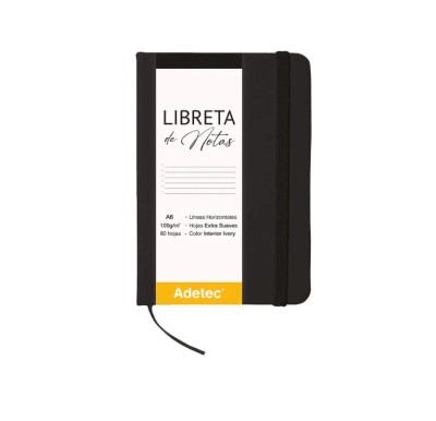 LIBRETA DE NOTAS A6 80hjs