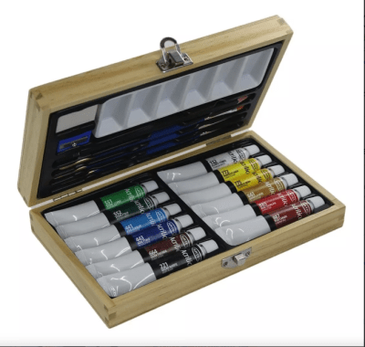 SET MALETA ACRILICOS + ACCESORIOS