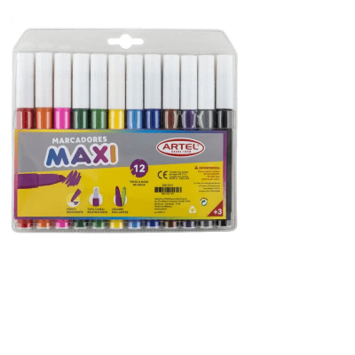 ESTUCHE 12 MARCADORES MAXI