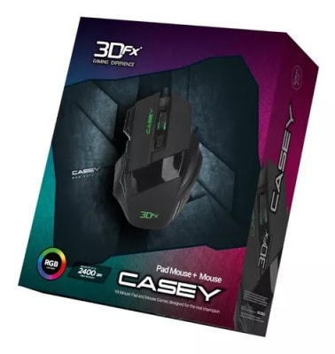 3DFX KIT GAMER 2 en 1 CASEY  PAD MOUSE Y MOUSE
