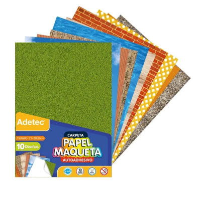 EST PAPEL MAQUETA AUTOADHESIVO 10 DISEÑOS A4