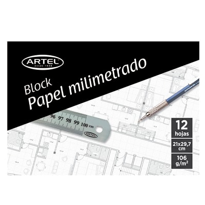 PAPEL MILIMETRADO 12HJS A4 ARTEL