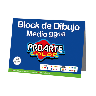 BLOCK MEDIO 99 1/8 20 HOJAS PROARTE