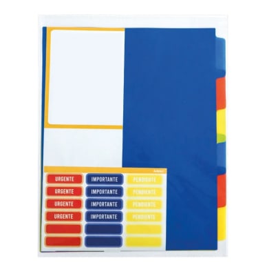 SEPARADOR CARTA 6 POS PLASTICO