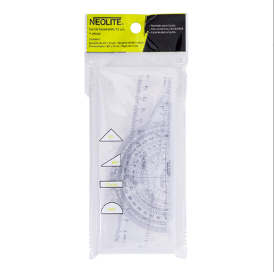 SET DE GEOMETRIA 4PZS  NEOLITE