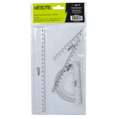 SET DE GEOMETRIA 4PZS  NEOLITE