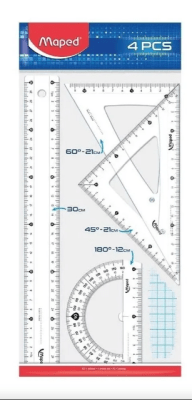 SET DE GEOMETRIA 4 PZAS 30cm
