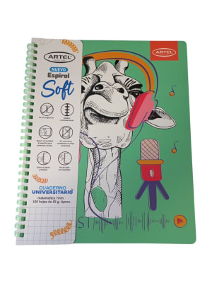 CUADERNO UNIVERSITARIO 100H 7MM ANIMALES DIVERT SOFT