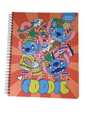 CUADERNO UNIVERSITARIO 100H 7MM STITCH FOODIE