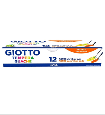 TEMPERA GUACHE 12 COL 15ML GIOTTO