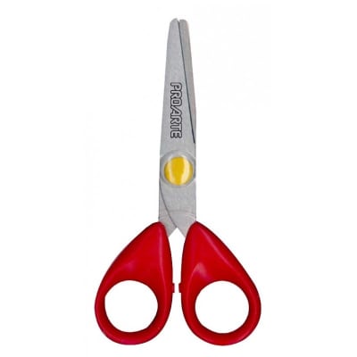 TIJERA ESCOLAR MANGO REDONO 13cm