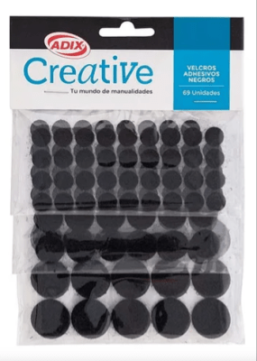 VELCRO ADHESIVO  3 TAMAÑOS 69UNIDADES