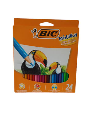 LAPICES 24 COLORES LARGO BIC