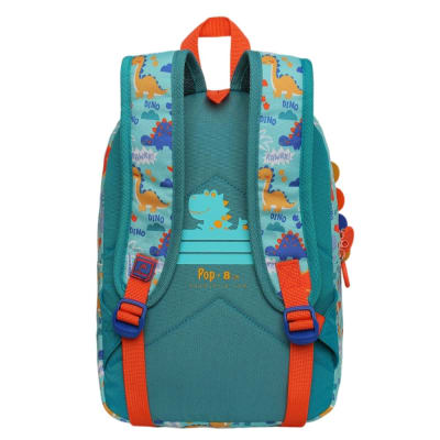 MOCHILA PRE-ESCOLAR POP  DINO PETROLEO HEAD