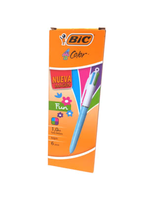 CAJA BOLIGRAFO 4 COLORES FASHION