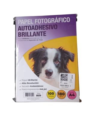 PAPEL FOTOGRAFICO AUTOADH A4 BRILLANTE 100HJS 180gr