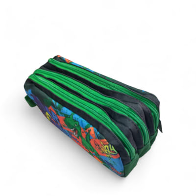 ESTUCHE NIÑO 3 BOLSILLOS DINO