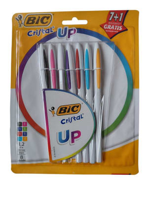 SET BOLIGRAFOS CRISTAL UP 8 COLORES - BIC