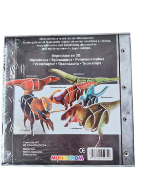 KIT DE CONSTRUCCION DINOSAURIOS + LIBRO