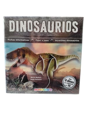 KIT DE CONSTRUCCION DINOSAURIOS + LIBRO