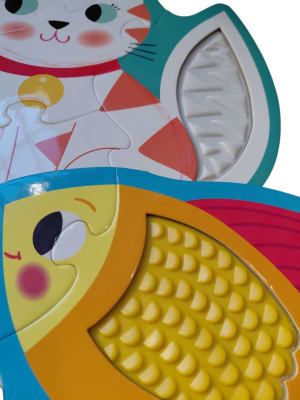LIBRO + 5 PUZLES CON TEXTURA MASCOTAS