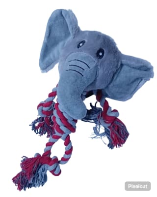 KELI PERRO CABEZA DE PELUCHE CON SOGA1