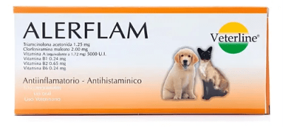 VETERLINE ANTIINFLAMATORIO-ANTIHISTAMÍNICO ALERFLAM 1 TAB1