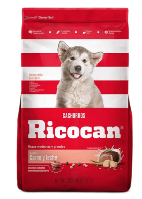 ALIMENTO SECO GRANEL RICOCAN CACHORRO RMYG CARNE/LECHE SACO 22 KG1