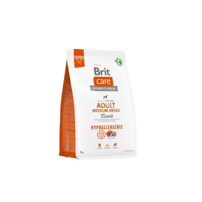 BRIT CARE DOG HYPOALLERGENIC ADULT MEDIUM BREED LAMB 3 KGR.1