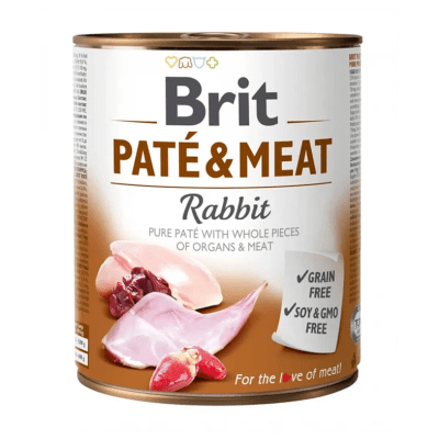 BRIT DOG PATE&MEAT RABBIT LATA 800 G1