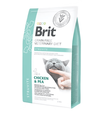 BRIT GRAIN FREE VET DIETS CAT STRUVITE CHICKEN & PEA 2KG1